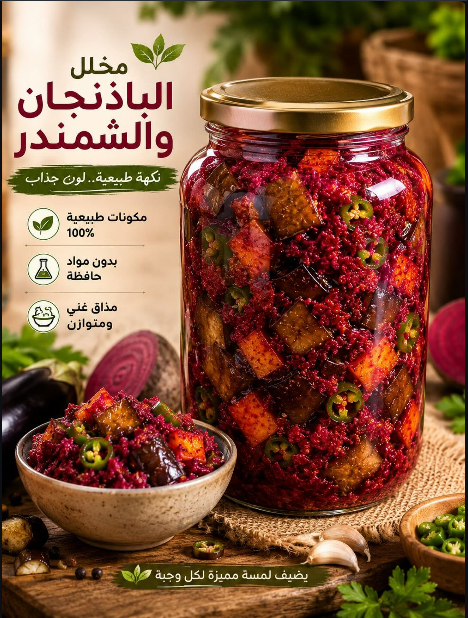 مخلل الباذنجان والشمندر